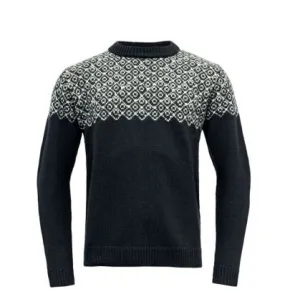 Jumper Devil BjØrnØya Wool Sweater (Ink/offwhite) - Men