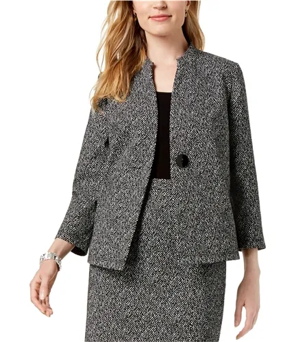 Kasper Womens Knit Jacquard Jacket