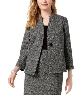 Kasper Womens Knit Jacquard Jacket