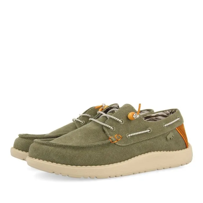 KHAKI COLORED NAUTICAL STYLE LOAFERS WITH COLORFUL DETAILS FOR MEN SULT