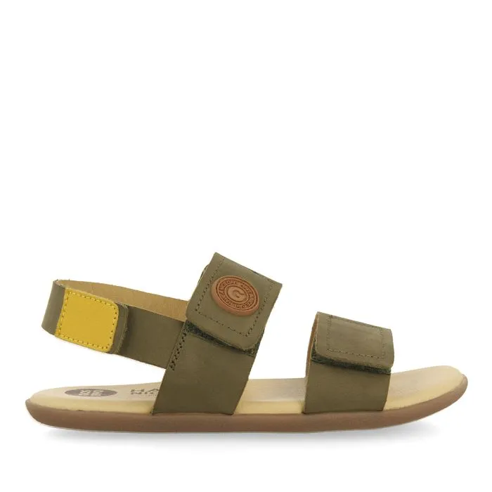 KHAKI SANDALS WITH YELLOW ACCENTS FOR BOYS AND GIRLS CORNWALL