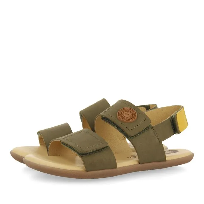 KHAKI SANDALS WITH YELLOW ACCENTS FOR BOYS AND GIRLS CORNWALL