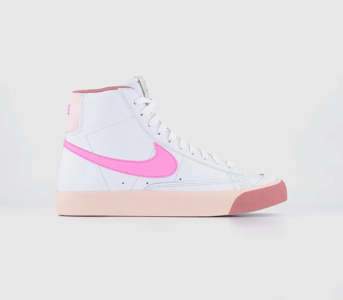 Kids Nike Blazer Mid '77 GS Trainers - White Pink Spell Guava Ice Jade Ice