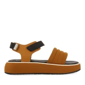 LEATHER COLOR SPORTS SANDALS WITH PLATFORM FOR WOMEN CHEVAL