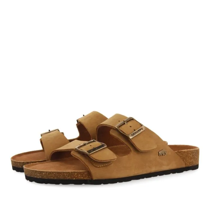 LEATHER SKIN COLOR SANDALS WITH BIO SOLE FOR MEN VIZZINI