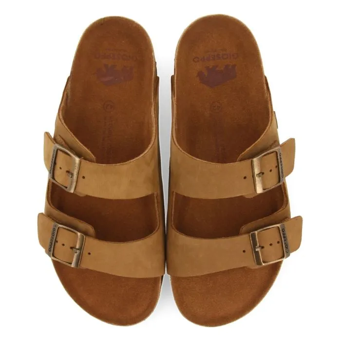 LEATHER SKIN COLOR SANDALS WITH BIO SOLE FOR MEN VIZZINI