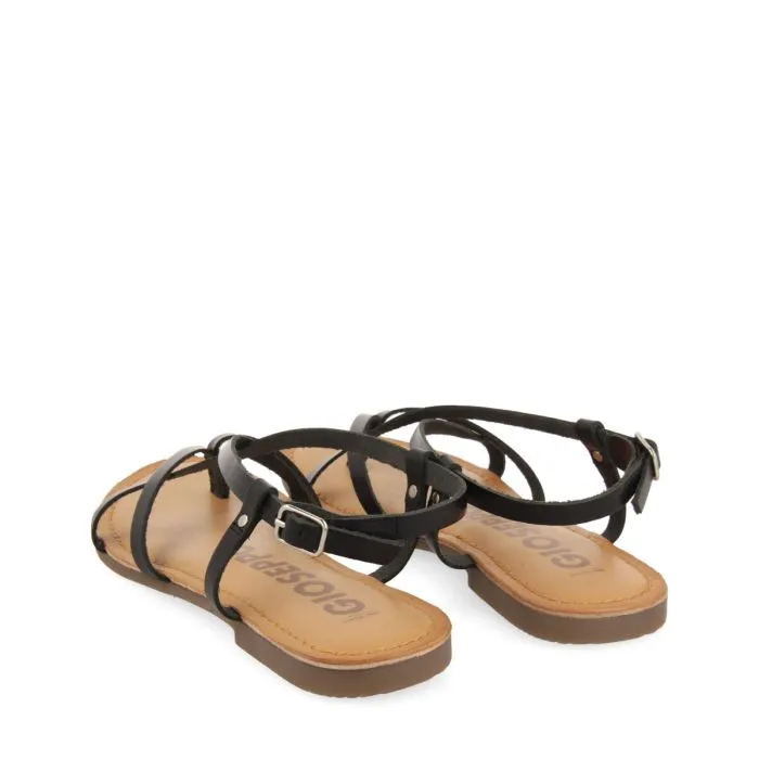 Lelex women's black roman sandals