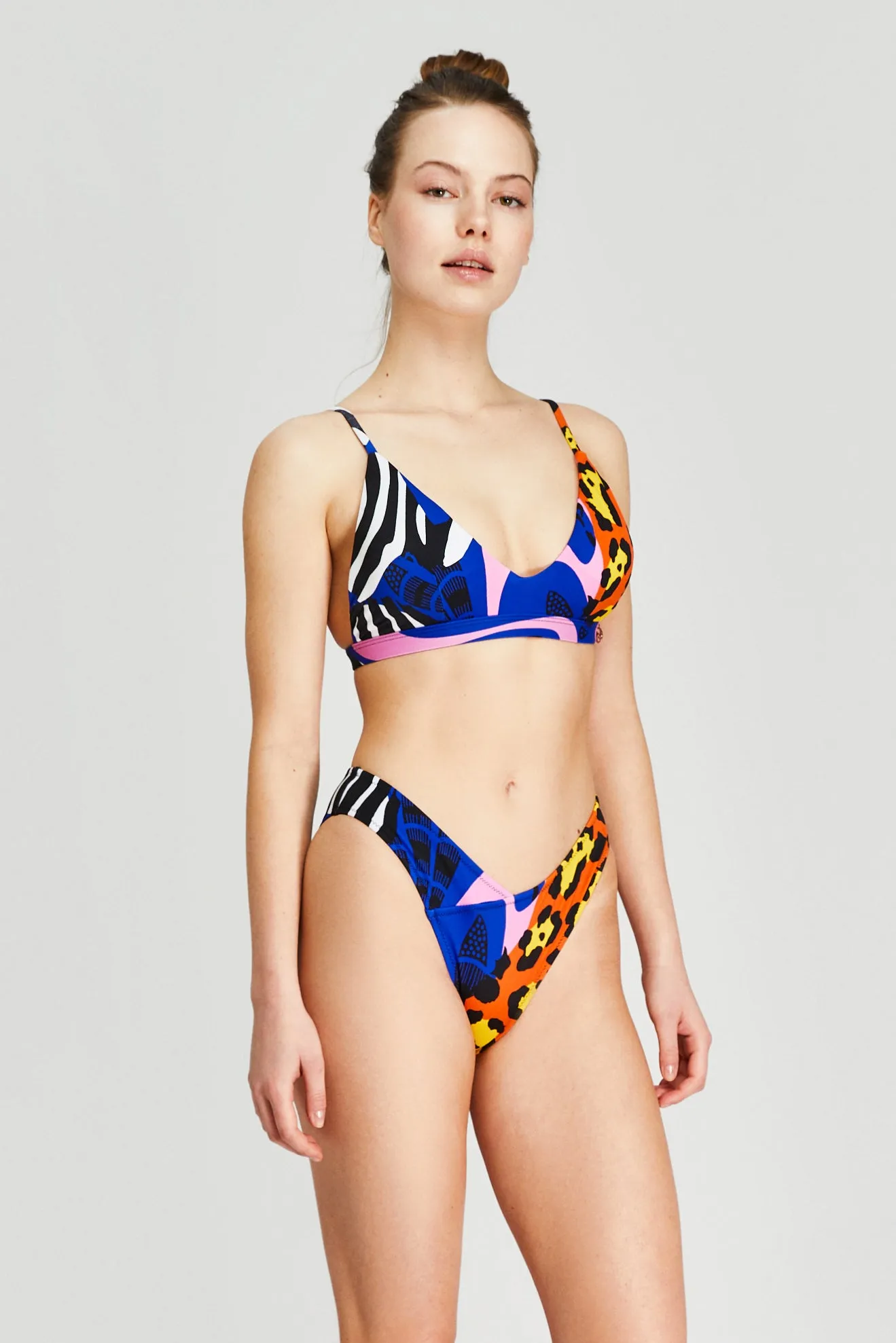 Leo Zebra Mix Women's Bikini Bottom