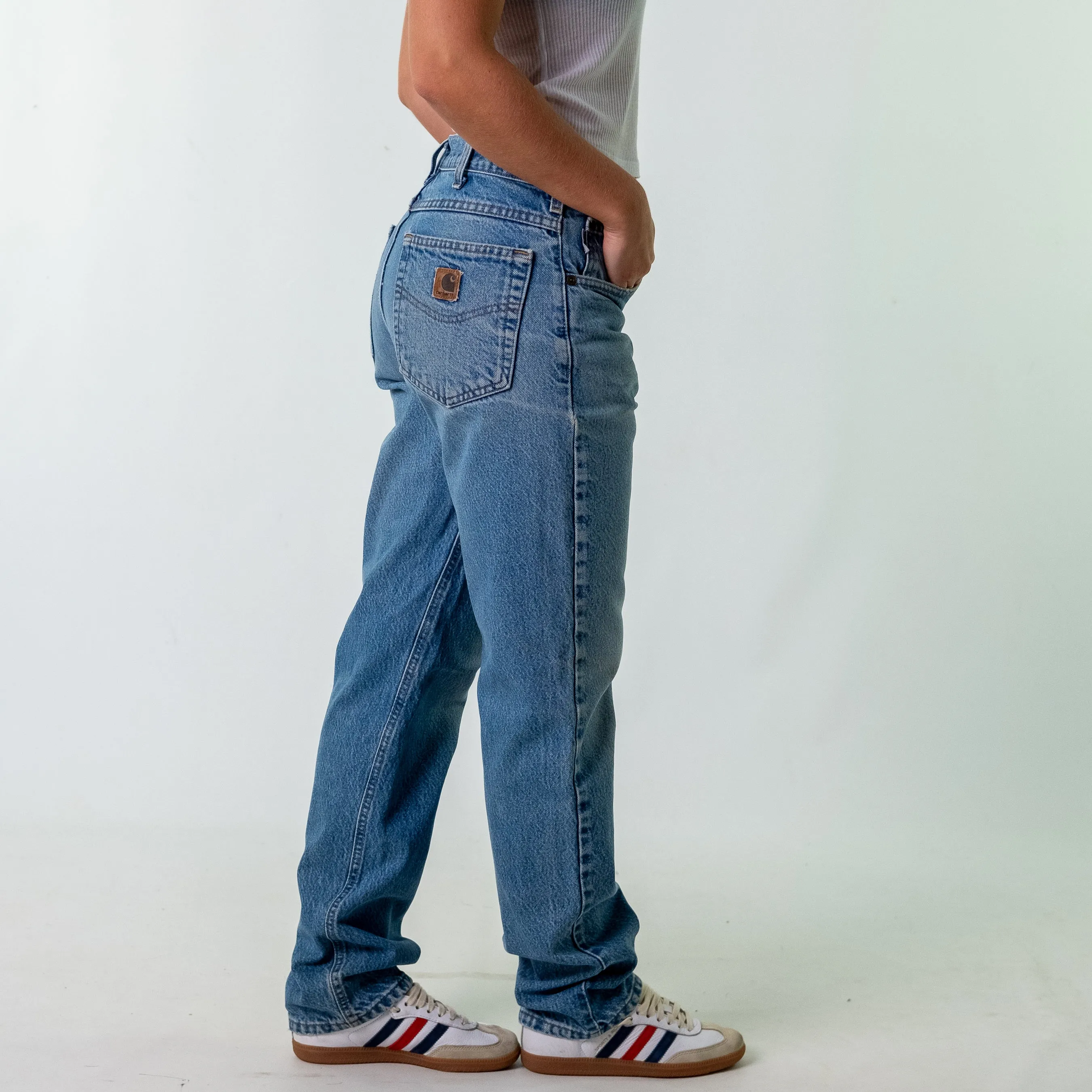 Light Blue 90s Carhartt Denim Jeans Baggy Pants (32x32)