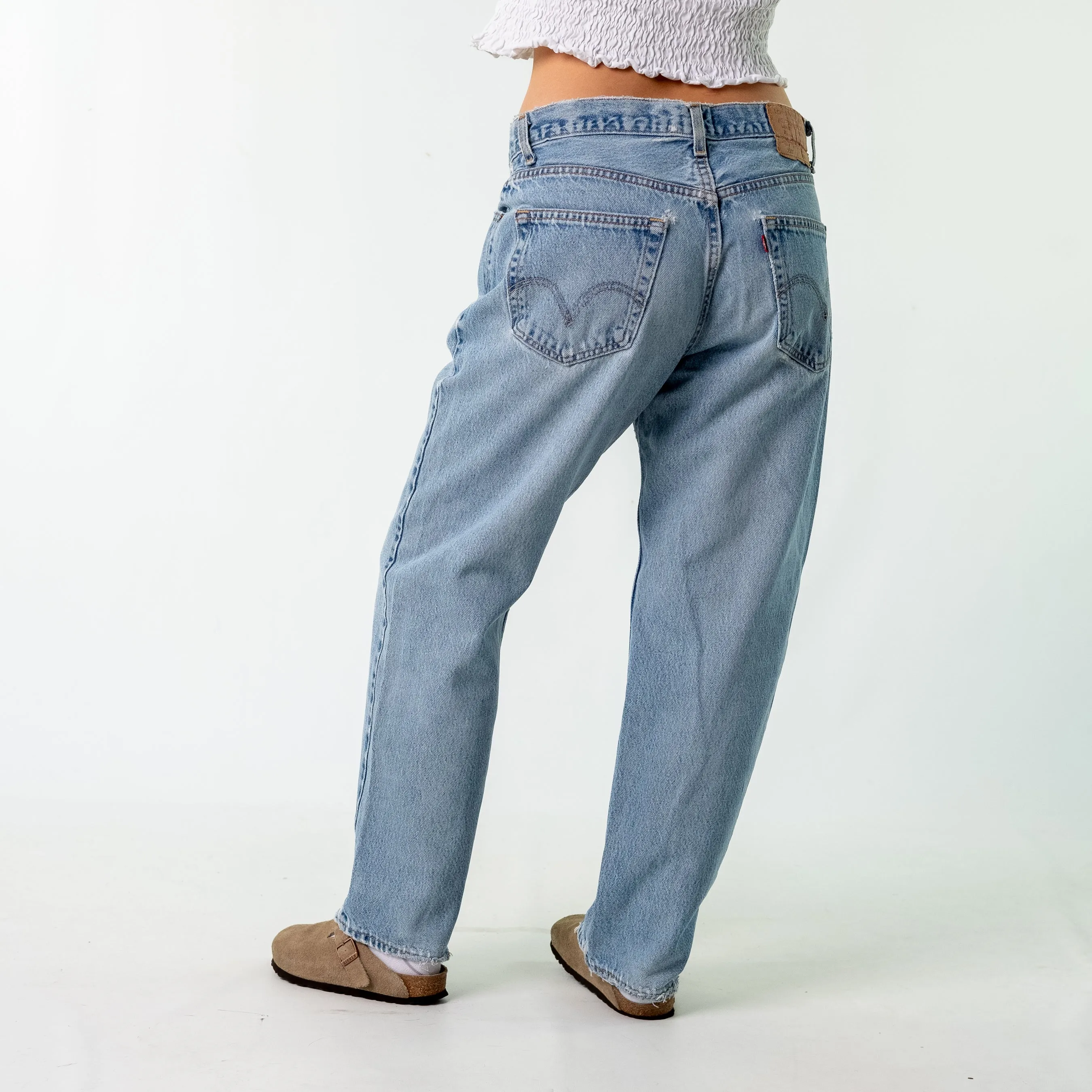 Light Blue 90s Levi's Denim Jeans Baggy Pants (34x28)