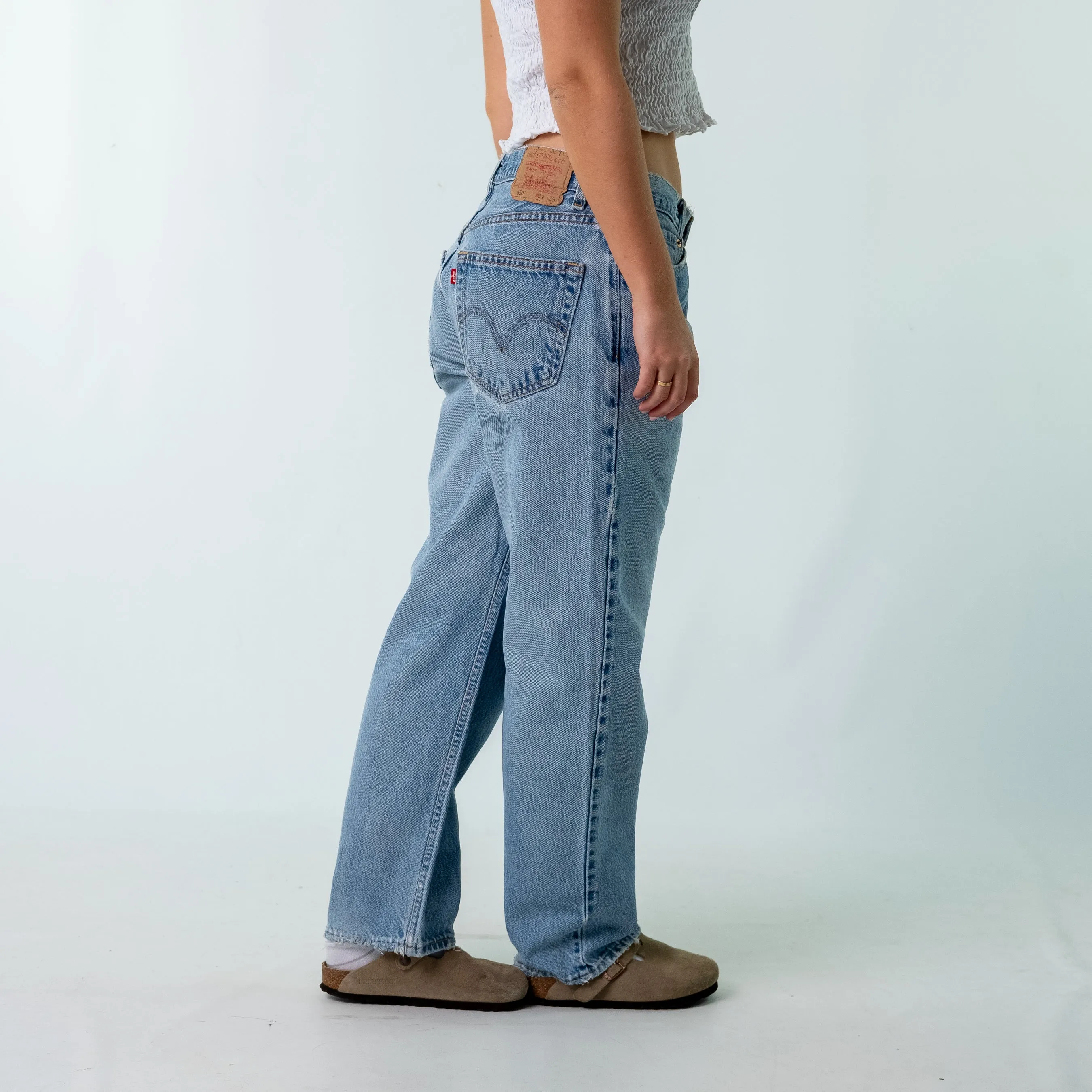 Light Blue 90s Levi's Denim Jeans Baggy Pants (34x28)