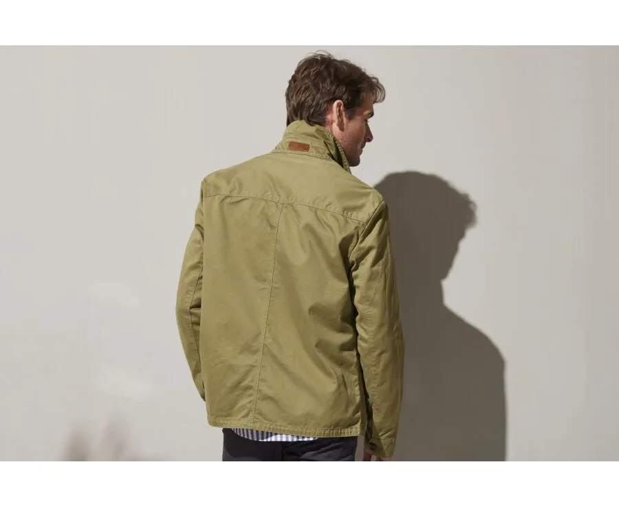 Light Khaki Cotton Jacket for Men - FÉLICIEN