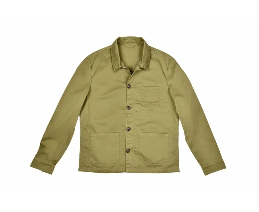 Light Khaki Cotton Jacket for Men - FÉLICIEN