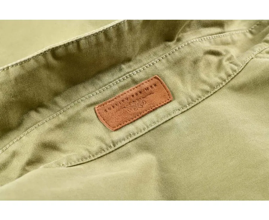 Light Khaki Cotton Jacket for Men - FÉLICIEN