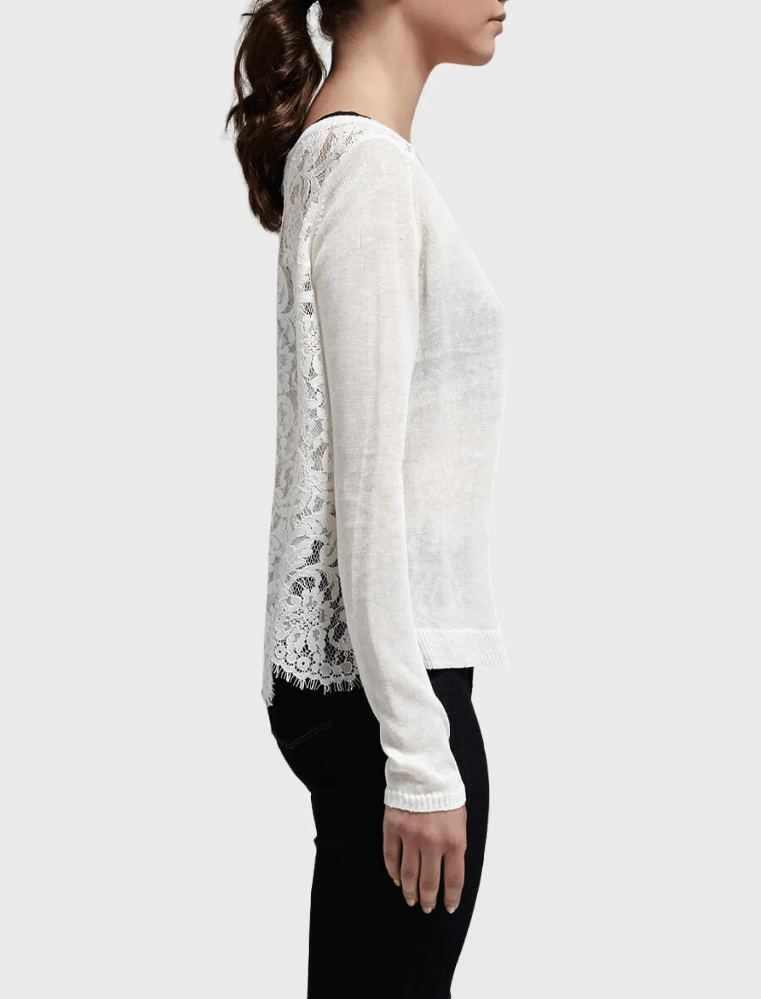 Matrika Knit Top with Lace Back