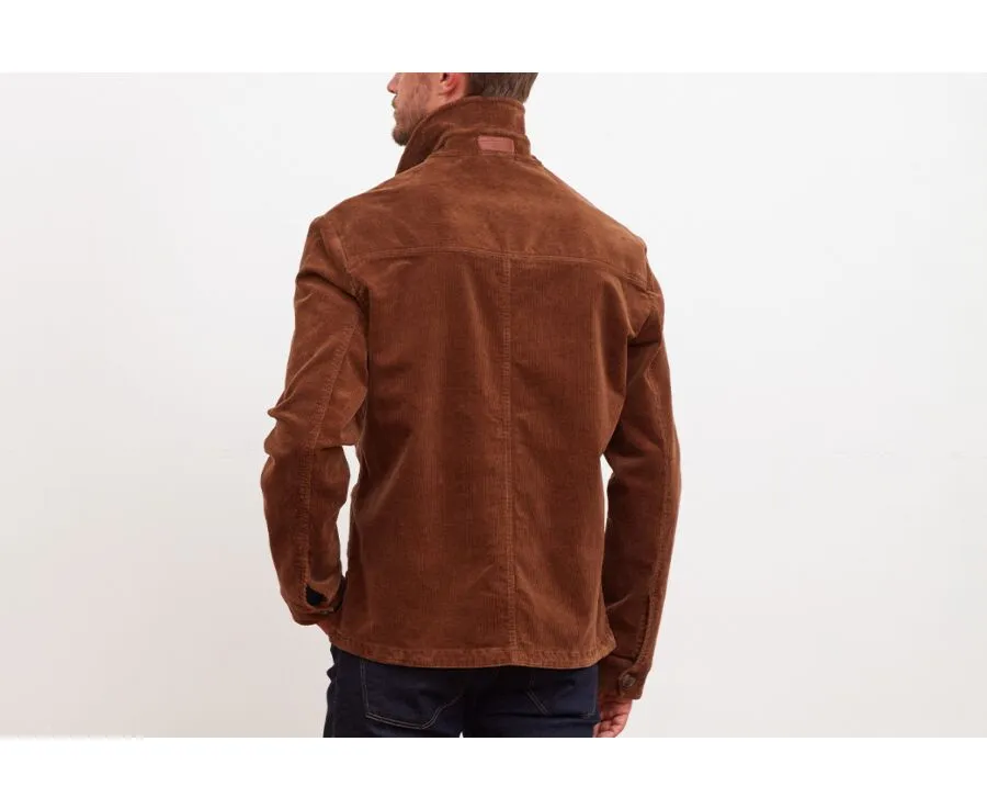 Men's Corduroy Dark Camel Jacket by FIDÉLIEN - Buy Online