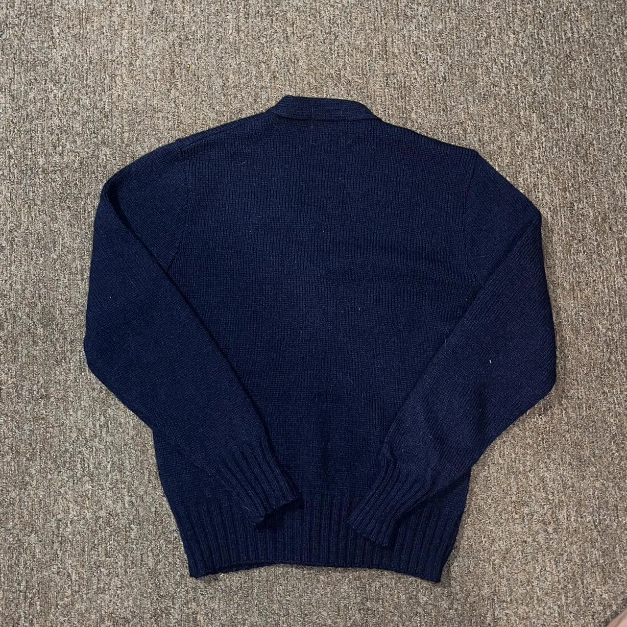 Men's Navy and Blue Cardigan