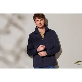 Navy Cotton Jacket for Men - FÉLICIEN