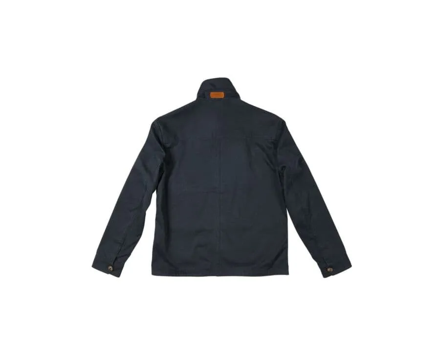 Navy Cotton Jacket for Men - FÉLICIEN