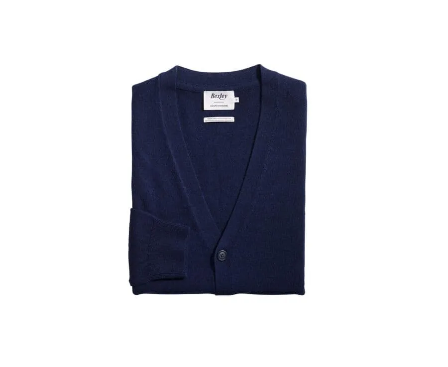 Navy wool cardigan - OWEN II