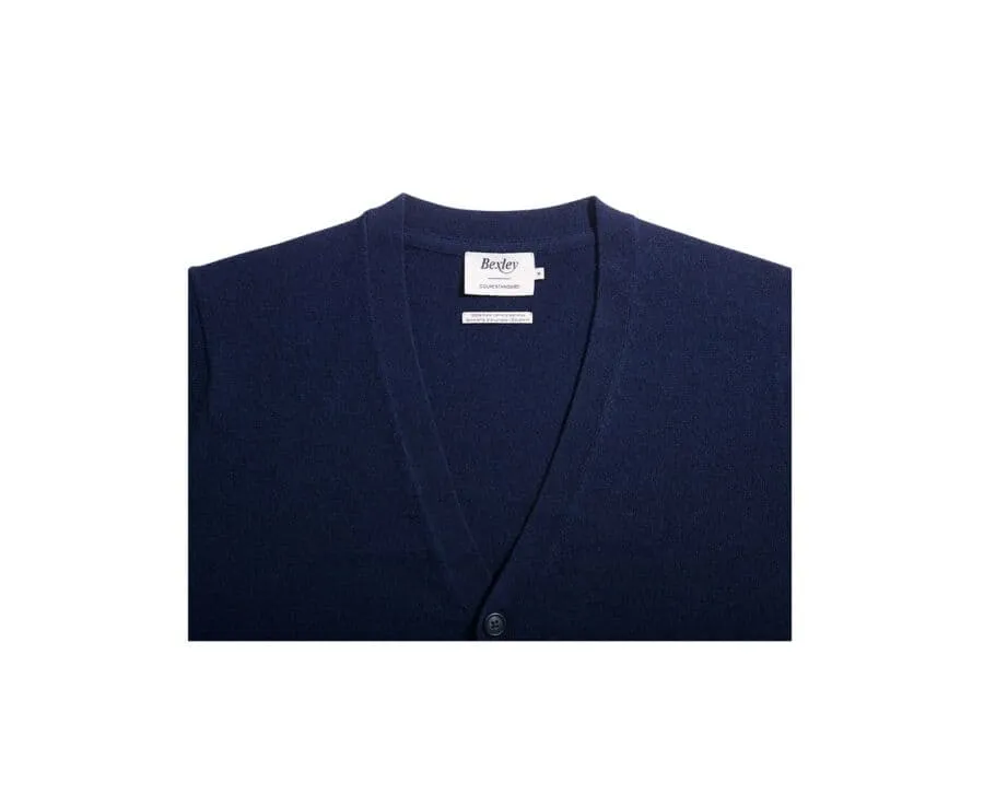 Navy wool cardigan - OWEN II