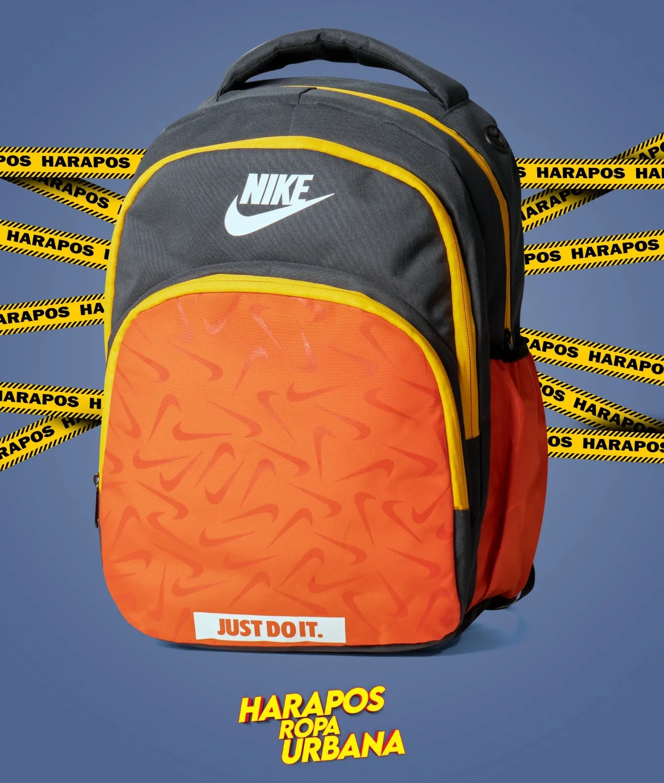 Nike backpack reinforced lead with orange