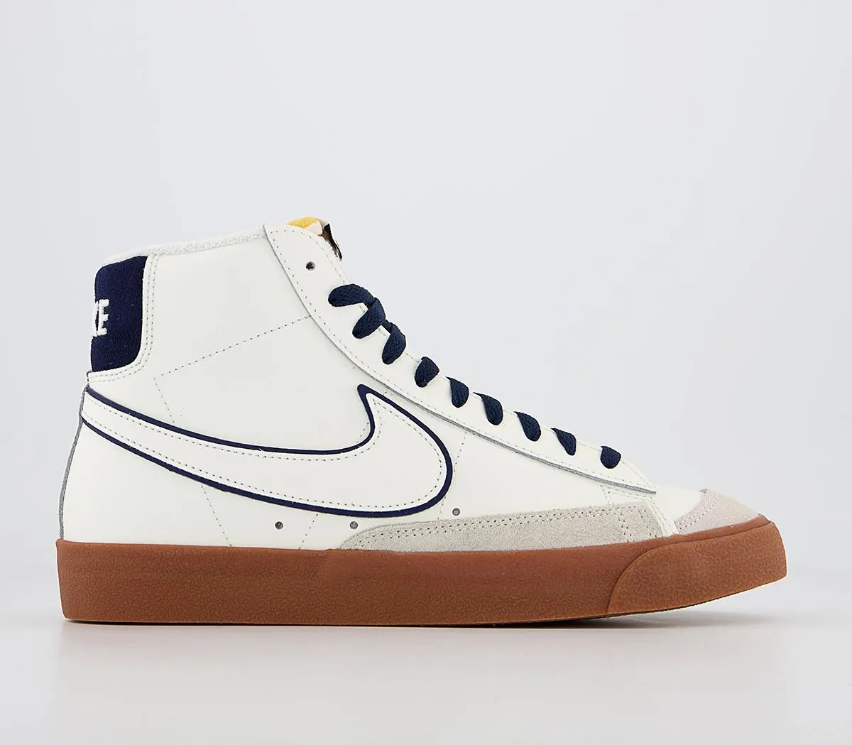 Nike Blazer Mid '77 Varsity Sail Midnight Gum Brown Navy Trainers - Nike Blazer Mid '77 Varsity Sail Trainer Midnight Gum Brown 