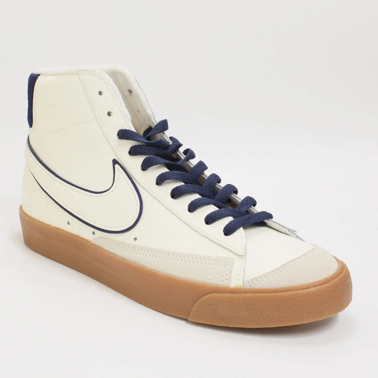 Nike Blazer Mid '77 Varsity Sail Midnight Gum Brown Navy Trainers - Nike Blazer Mid '77 Varsity Sail Trainer Midnight Gum Brown 