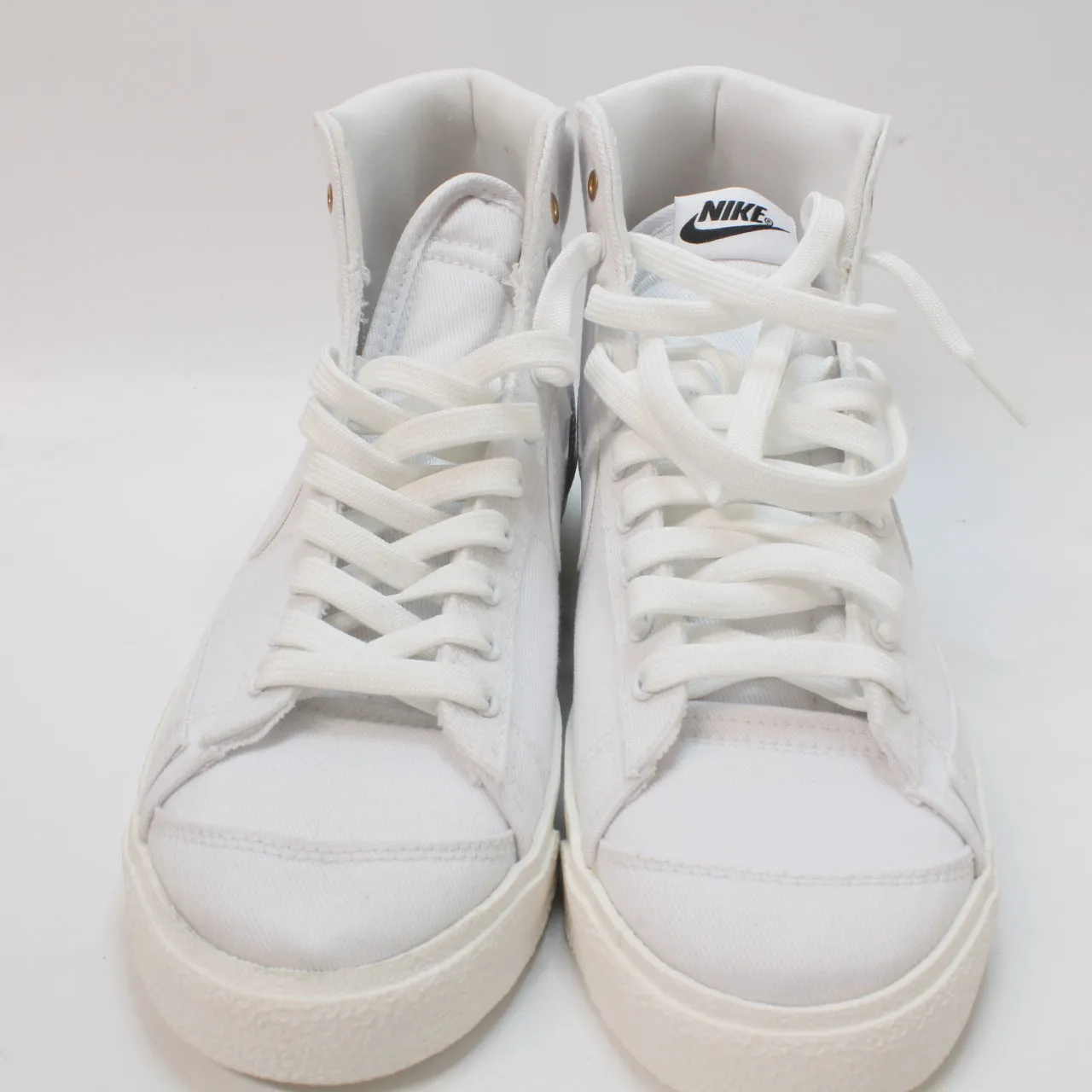 Nike Blazer Mid 77 - White/White/Sail/Black Canvas - UK Size 6.5