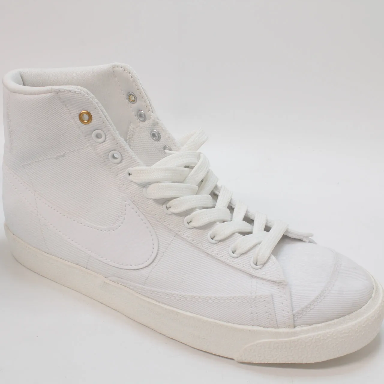 Nike Blazer Mid 77 - White/White/Sail/Black Canvas - UK Size 6.5