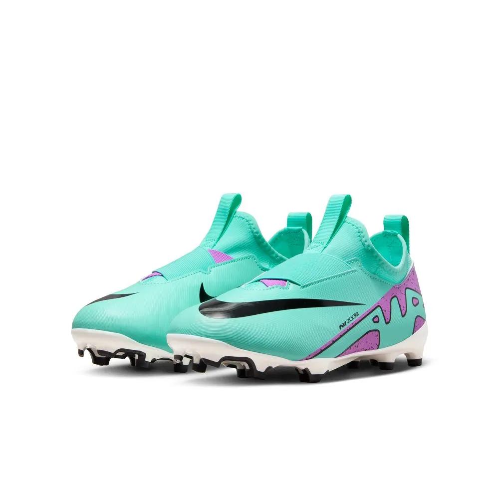 Nike Mercurial Zoom Vapor 15 Academy FG/MG Junior Football Boots Hyper Turquoise Fuschia Dream