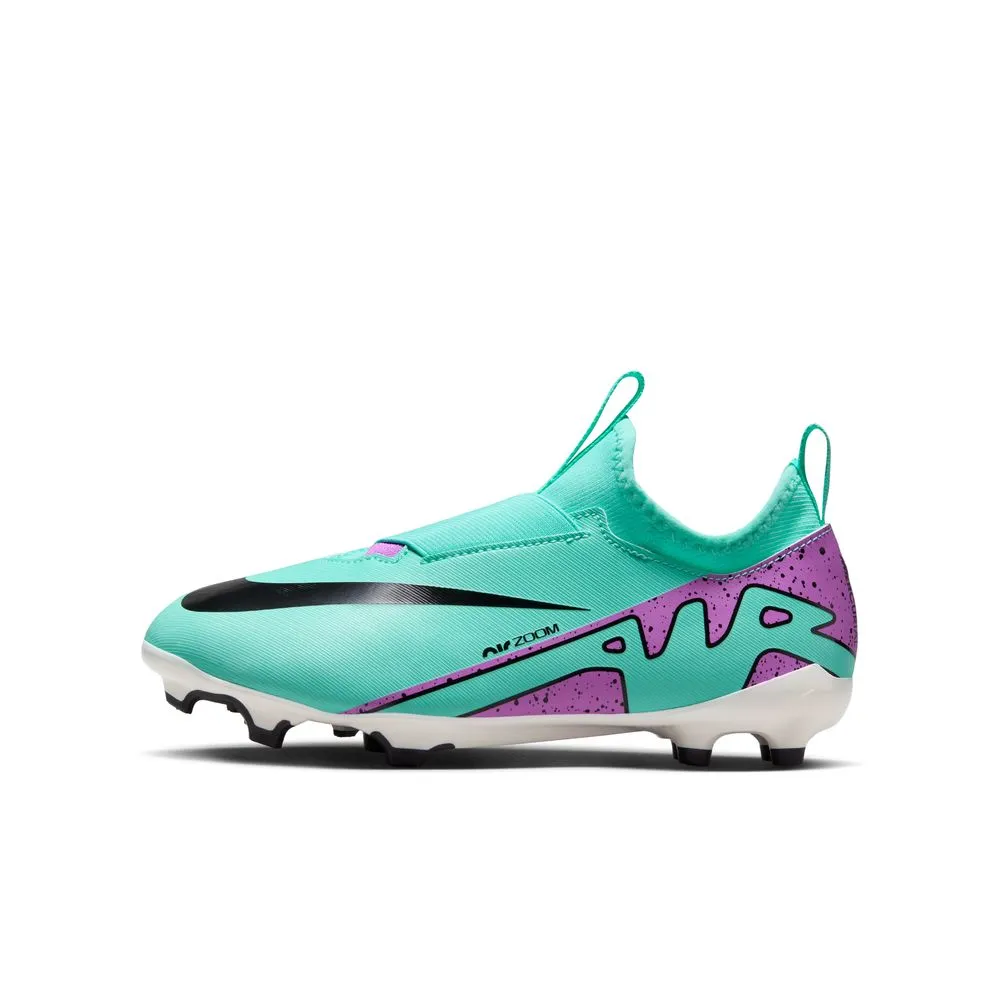 Nike Mercurial Zoom Vapor 15 Academy FG/MG Junior Football Boots Hyper Turquoise Fuschia Dream