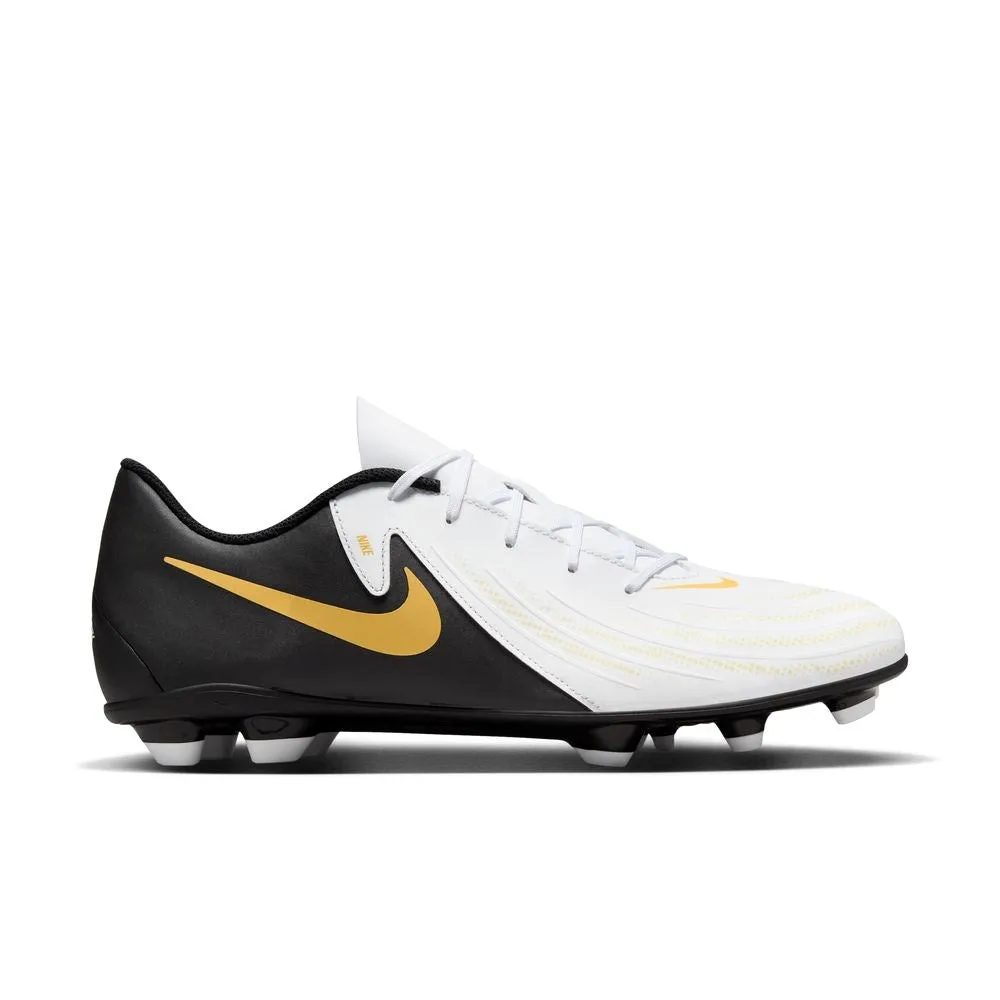 Nike Phantom GX II Club FG/MG Football Boots - White/Black/Metallic Gold