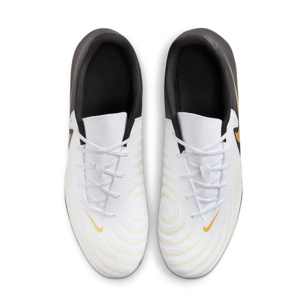 Nike Phantom GX II Club FG/MG Football Boots - White/Black/Metallic Gold