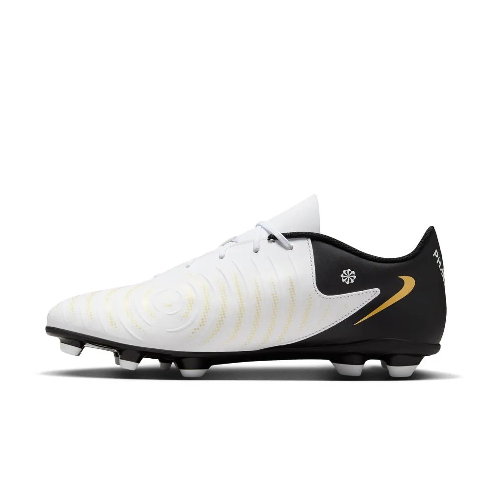 Nike Phantom GX II Club FG/MG Football Boots - White/Black/Metallic Gold