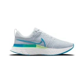 Nike React Infinity Run Flyknit 2 Pure Platinum Emerald Laser Blue 2021