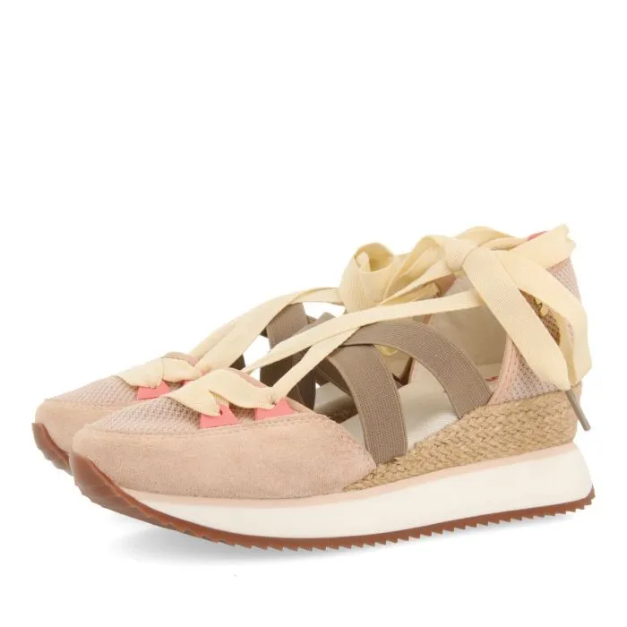 NUDE SPORTS SANDALS WITH WEDGE FOR WOMEN SAMOBOR