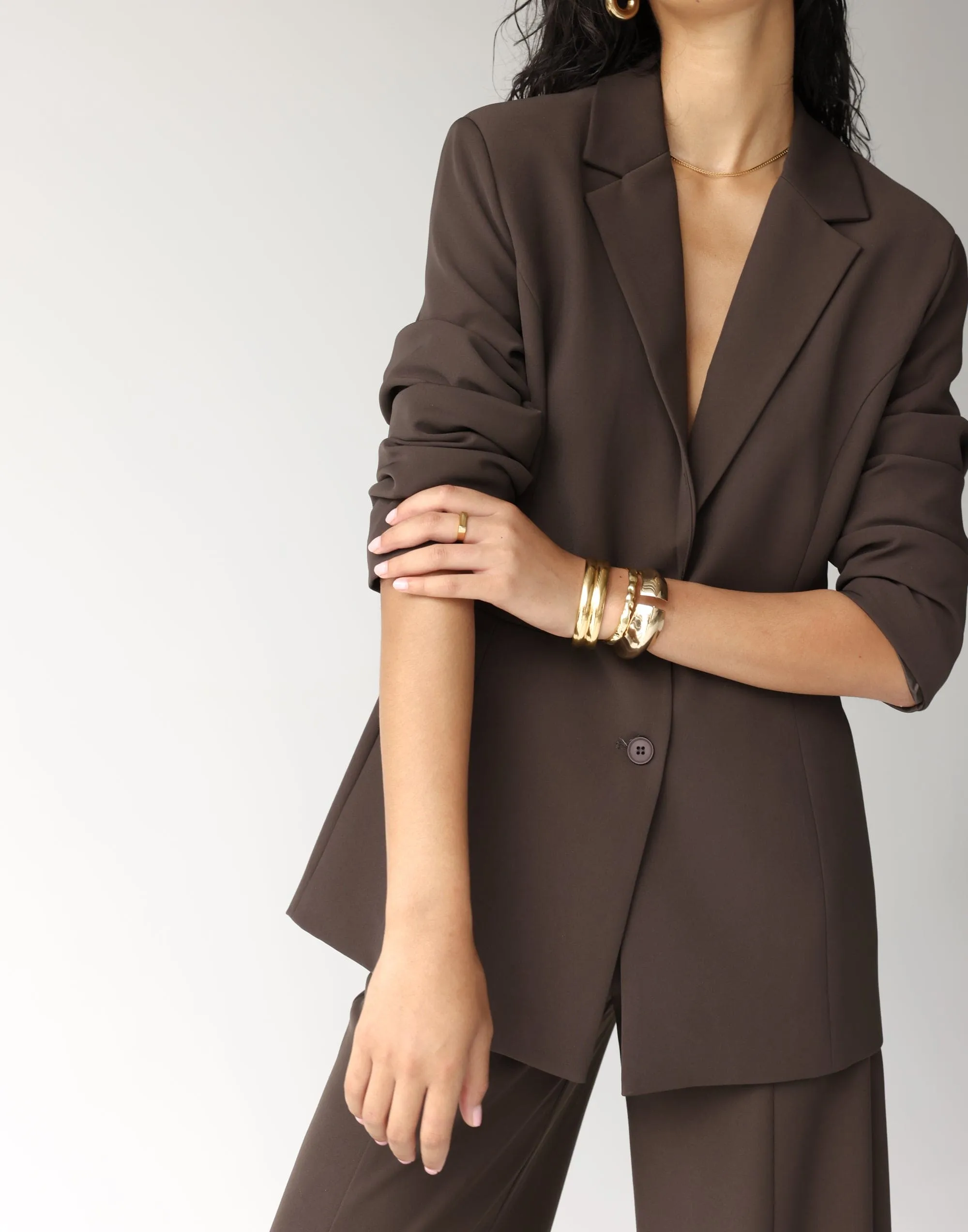 Octavia Blazer Dark Coffee - Shop Now!