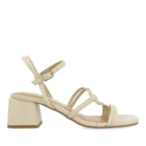 OFF-WHITE BRAIDED STRAP HIGH HEEL SANDALS FOR WOMEN PUSTEC