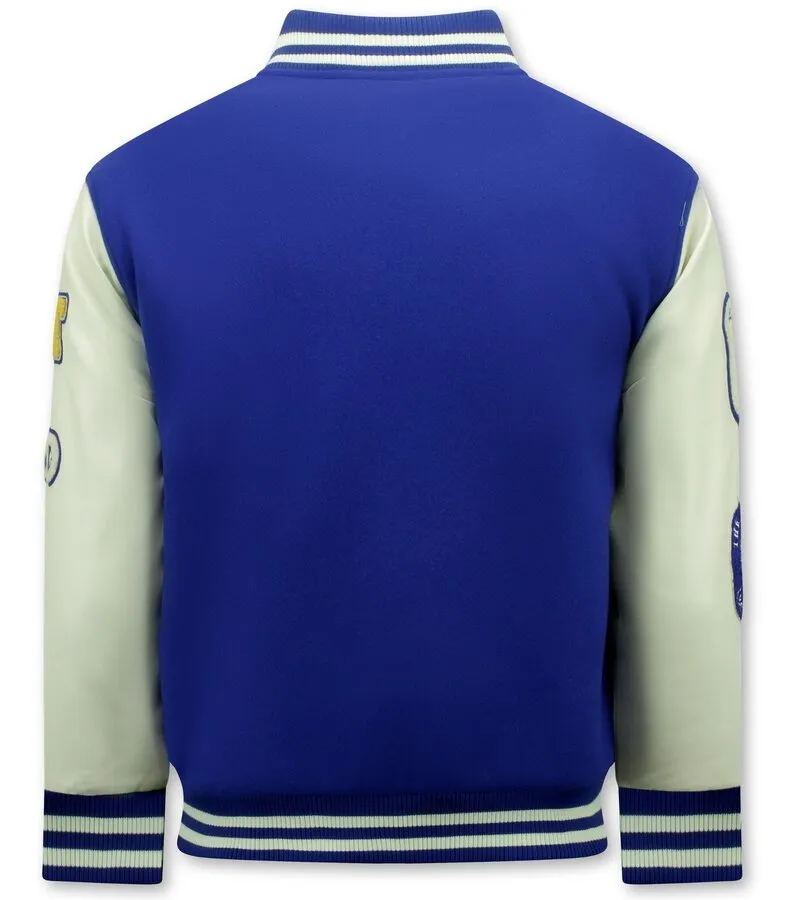 Oversized Vintage American Baseball Jacket Hombre - 7086 - Blue