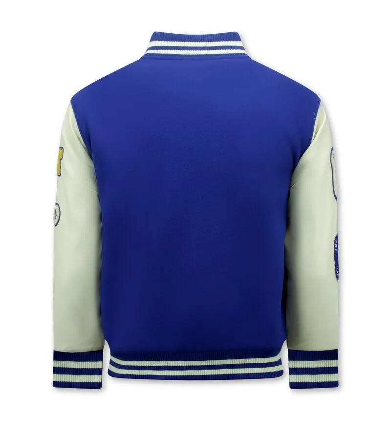 Oversized Vintage American Baseball Jacket Hombre - 7086 - Blue