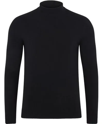 Paul James Knitwear Mens Lightweight Merino Felice Cashmere Mock Turtle Neck Jumper