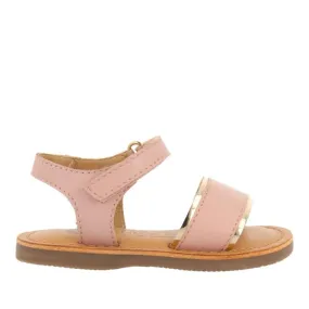 PINK LEATHER SANDALS WITH METALLIC DETAILS FOR BABY ALIKO