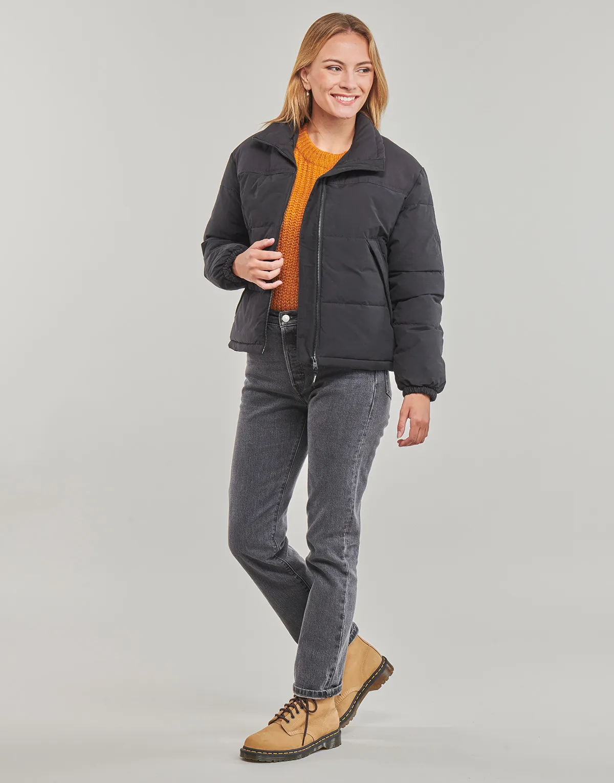 Plus Size Non-Down Puffer Coat