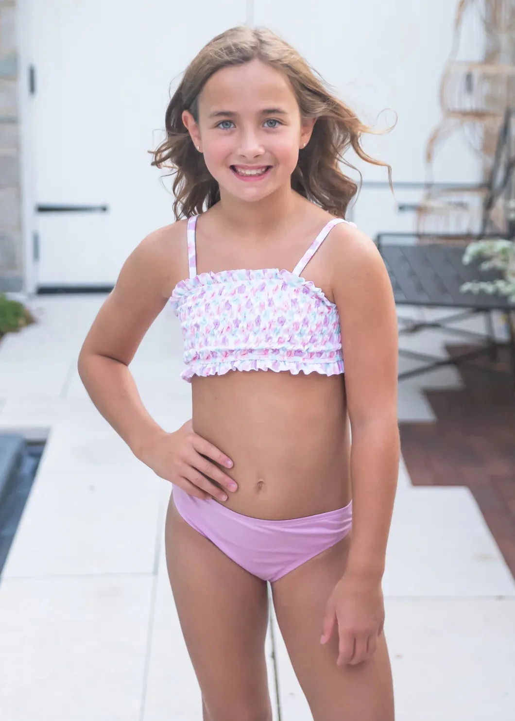 PRESALE - Vintage Daisy Two Piece Smocked Bikini by Be Elizabeth