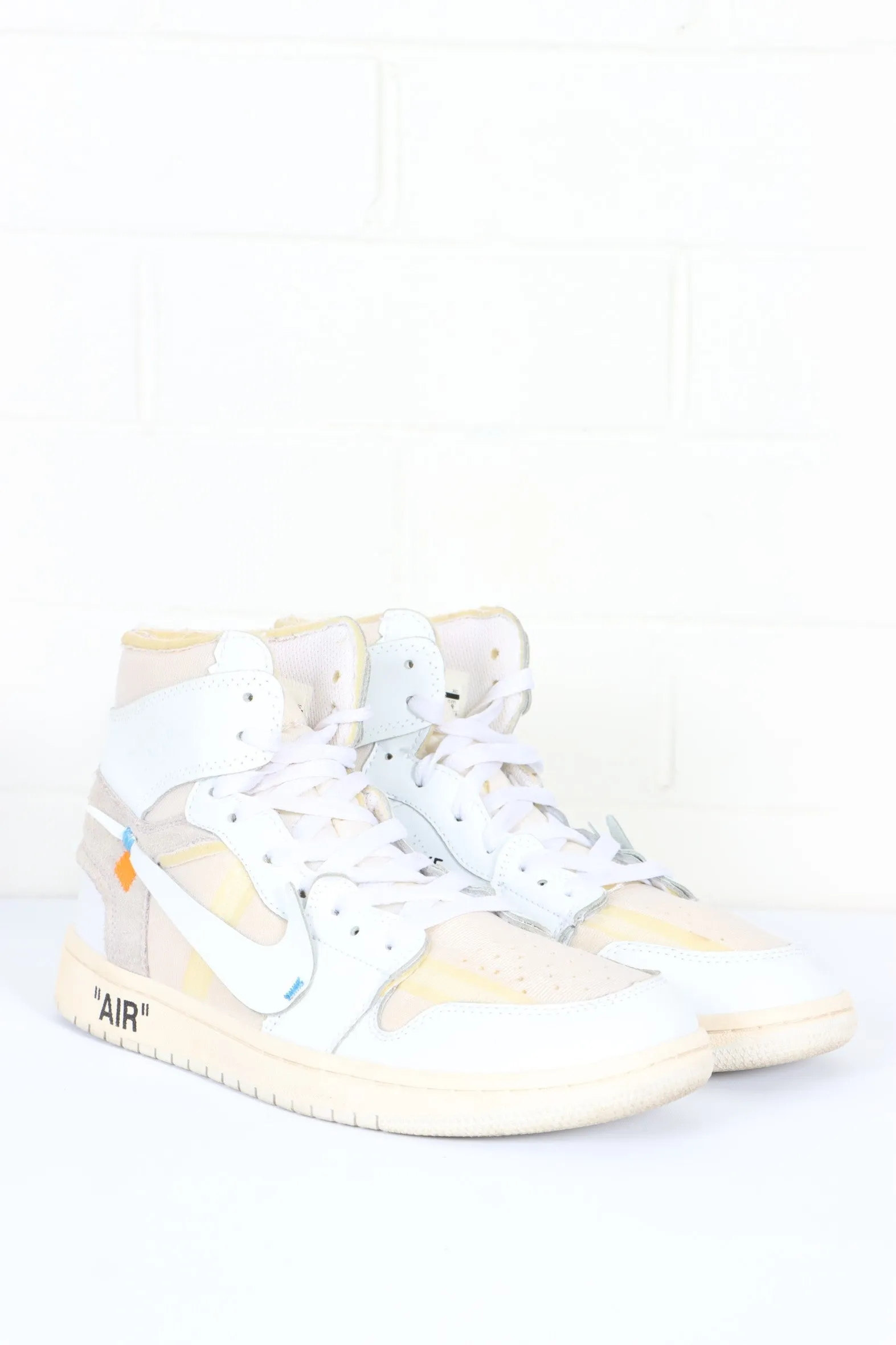 Replica Air Jordan 1 Off White Retro High Sneakers (Size 10)