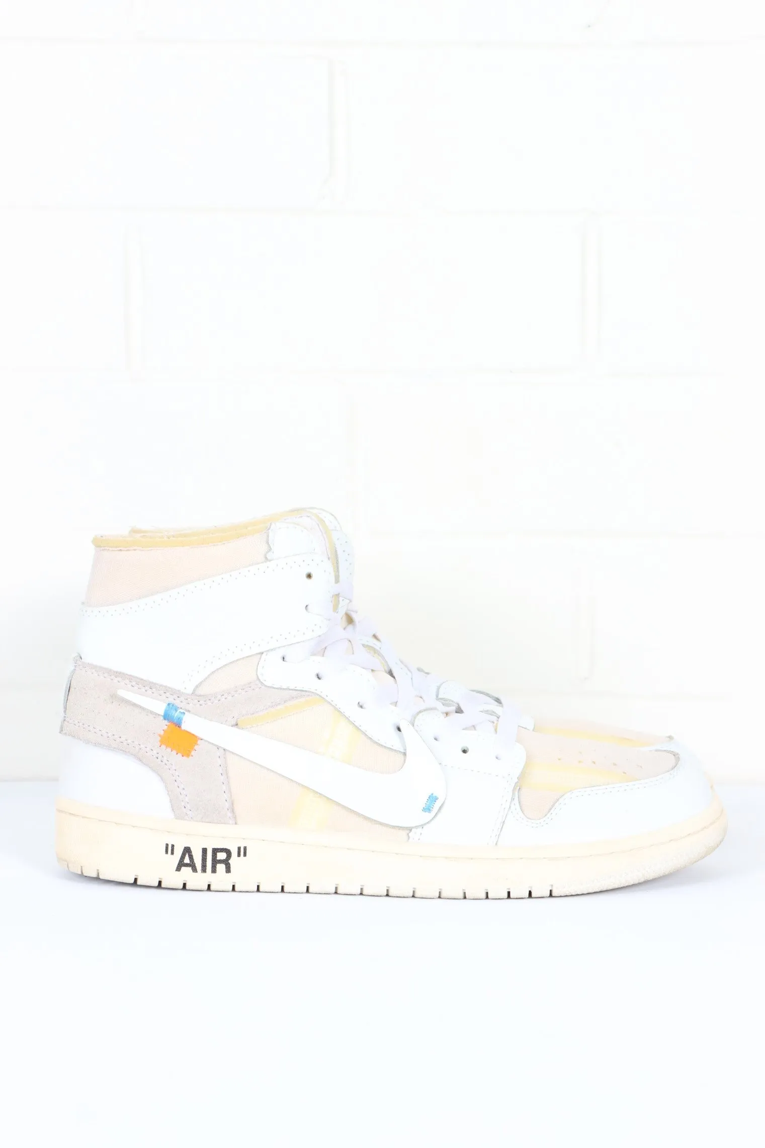 Replica Air Jordan 1 Off White Retro High Sneakers (Size 10)