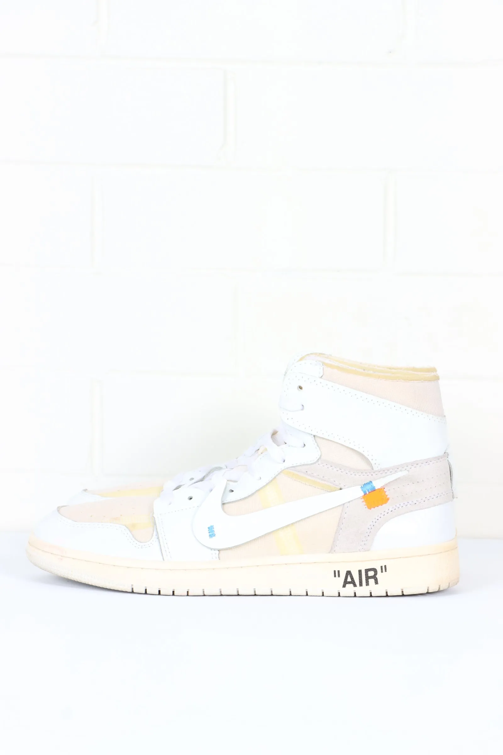 Replica Air Jordan 1 Off White Retro High Sneakers (Size 10)