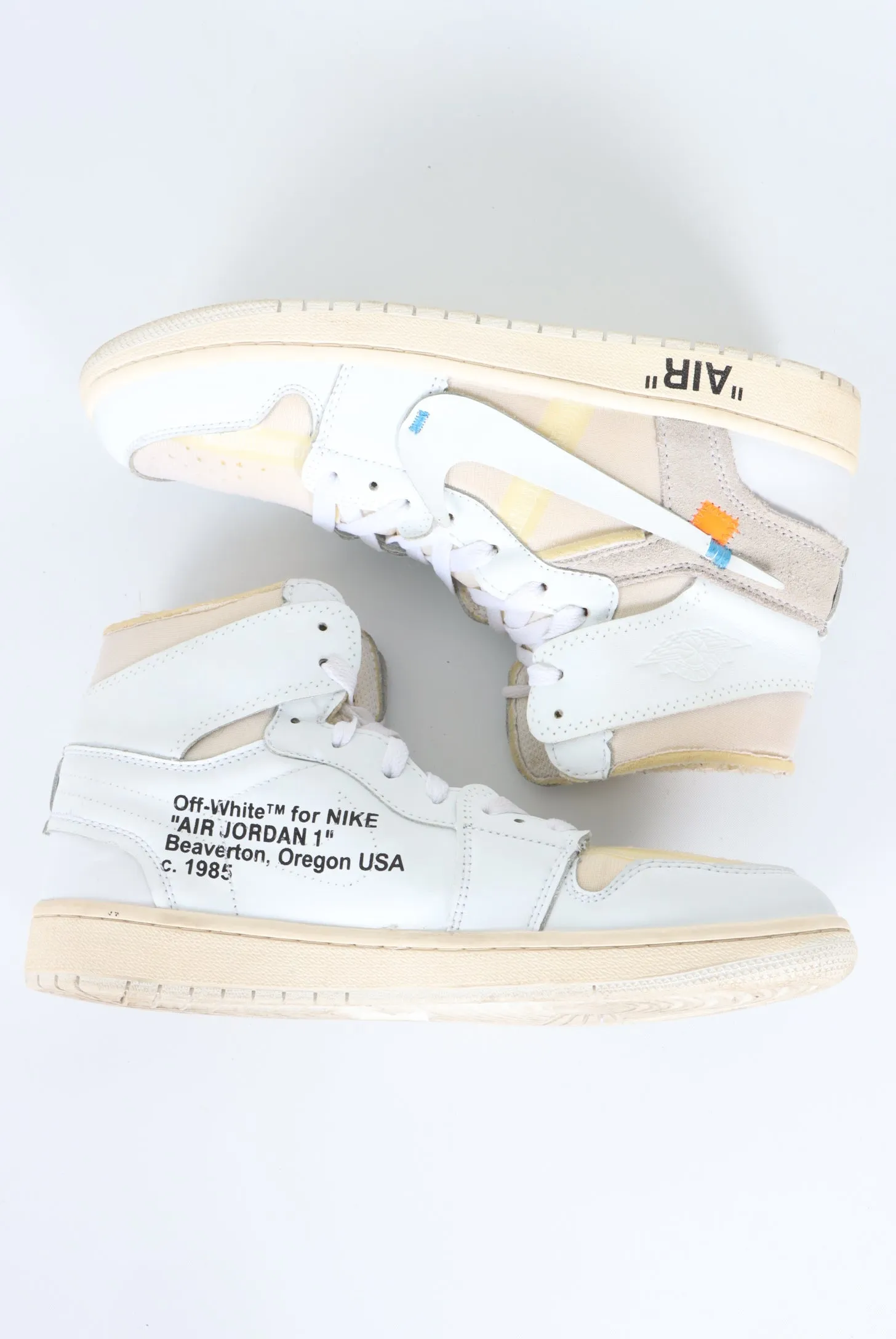 Replica Air Jordan 1 Off White Retro High Sneakers (Size 10)