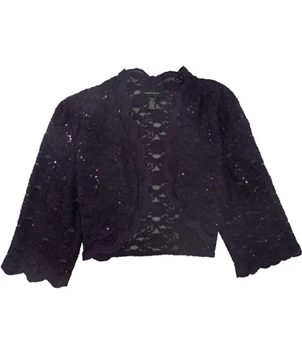 R&M Richards Womens Lace Cardigan Sweater, TW2